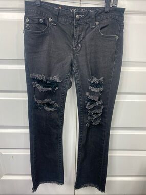 Miss Me Jeans Boot JY5493B3 Embellished Pockets Low Rise Le FLEUR Destroyed 29